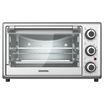 A sleek stainless-steel OTG with a 25-litre capacity, featuring a rotisserie and a convection fan.