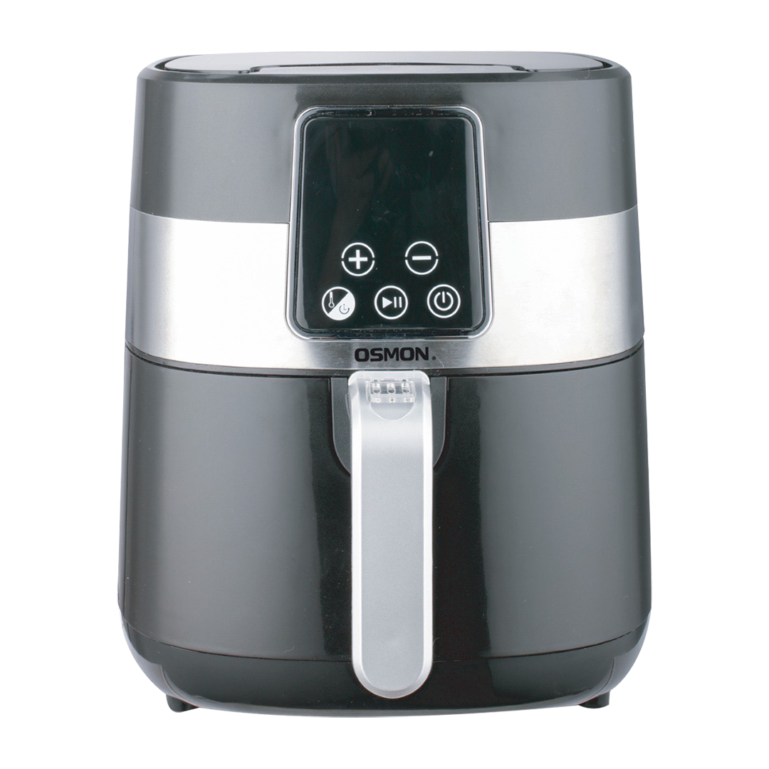 A sleek silver and black 4 Litre Digital Air Fryer with a 3.2 Litre Basket