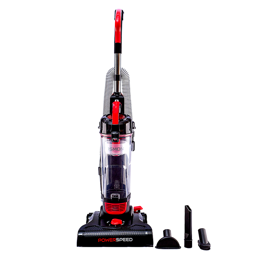 A powerful red and black upright bagless vacuum cleaner, the OS 26UBL Powerspeed is perfect for home cleaning with its 100% copper motor and impressive 19 KPA suction power with 3 different brushes to clean on multiple Surfaces